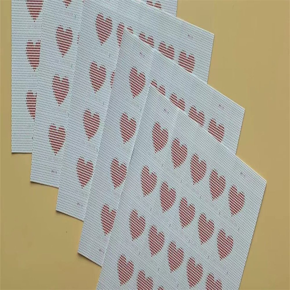 Heart list forever first class stamp wedding celebration of love Valentine's Day